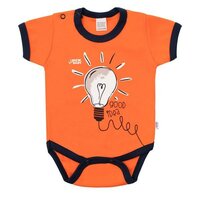 NEW BABY body s krátkým rukávem HAPPY BULBS oranžová vel. 56