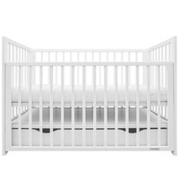 NEW BABY dětská postýlka se stahovací bočnicí a šuplíkem BASIC bílá