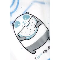 AKUKU dětský bryndák s rukávky a kapsičkou Panda modrá