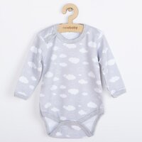 NEW BABY body s dlouhým rukávem Classic II Obláčky šedá vel. 74