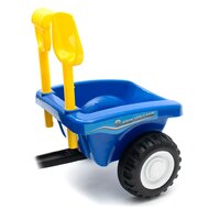 BABY MIX dětské odrážedlo traktor s vlečkou a nářadím NEW HOLLAND modrá