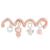 NEW BABY hračka na postýlku spirála Lama růžová