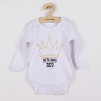 NEW BABY body s dlouhým rukávem Dieťa roka 2023 bílá vel. 74 NEW BABY body s dlouhým rukávem Dieťa roka 2023 bílá vel. 74