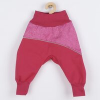 NEW BABY softshellové kalhoty růžová vel. 74