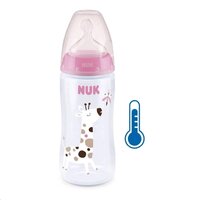 NUK kojenecká láhev FC+Temperature Control 300 ml BOX-Flow Control savička růžová