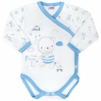 NEW BABY body s bočním zapínáním BEARS modrá vel. 56