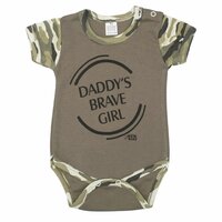 NEW BABY body s krátkým rukávem ARMY GIRL zelená vel. 86