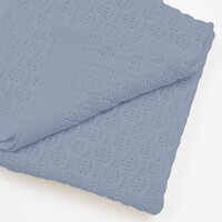 NEW BABY bambusová pletená deka se vzorem 100x80 cm modrá