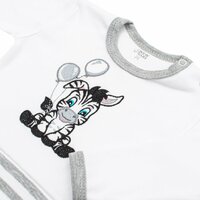 NEW BABY body s dlouhým rukávem ZEBRA EXCLUSIVE bílá vel. 86
