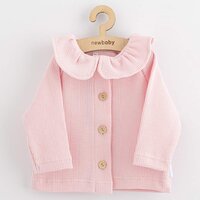 NEW BABY kabátek na knoflíky Luxury clothing Laura růžová vel. 92