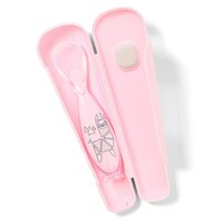 BABY ONO lžička s přísavkou růžová