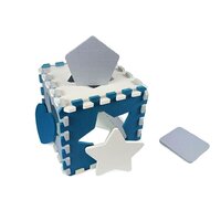 MILLY MALLY pěnové puzzle podložka ohrádka Jolly 3x3 Shapes modrá