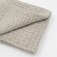 NEW BABY bambusová pletená deka se vzorem 100x80 cm šedá