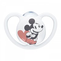 NUK šidítko 0-6 m Disney Mickey Mouse bílá