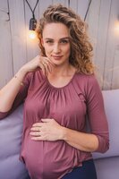 MILK & LOVE těhotenské a kojící tričko Kangaroo růžová vel. XL