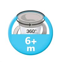 NUK dětský hrníček Mini Magic 360° s víčkem červená