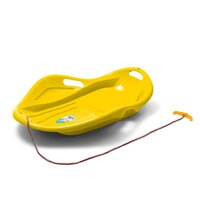 BABY MIX sáňkovací kluzák PREMIUM KOMFORT MUŠLE 80 cm žlutá BABY MIX sáňkovací kluzák PREMIUM KOMFORT MUŠLE 80 cm žlutá