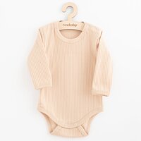 NEW BABY body s dlouhým rukávem PRACTICAL béžová vel. 74