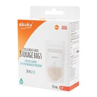 AKUKU 30 ks sterilní sáčky pro skladování mléka a pokrmů 150 ml bílá