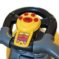 BABY MIX dětské odrážedlo s vodící tyčí 3v1 MEGA CAR žlutá