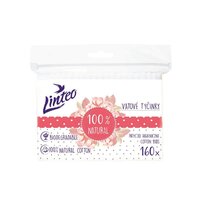 LINTEO 160 ks papírové vatové tyčinky v sáčku 100% NATURAL bílá LINTEO 160 ks papírové vatové tyčinky v sáčku 100% NATURAL bílá