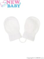 Dětské zimní rukavičky New Baby bílé vel. 56 (0-3m)
