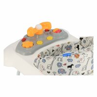 BABY MIX dětské chodítko s volantem a silikonovými kolečky hnědá