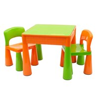 NEW BABY dětská sada stoleček a dvě židličky oranžová