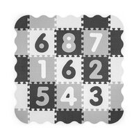 MILLY MALLY pěnové puzzle podložka ohrádka Jolly 3x3 Digits šedá