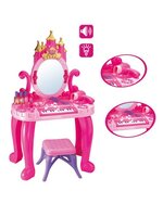 BAYO dětský toaletní stolek s pianem a židličkou růžová