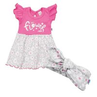 NEW BABY šatičky s čelenkou HAPPY FLOWER růžová vel. 92 NEW BABY šatičky s čelenkou HAPPY FLOWER růžová vel. 92