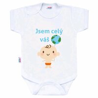 NEW BABY body s krátkým rukávem Jsem celý váš bílá vel. 68