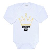 NEW BABY body s dlouhým rukávem Dieťa roka 2024 bílá vel. 62 NEW BABY body s dlouhým rukávem Dieťa roka 2024 bílá vel. 62