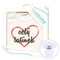 NEW BABY body s dlouhým rukávem Celý tatínek bílá vel. 86