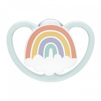 NUK 1 ks šidítko Space 0-6 m Duha bílá