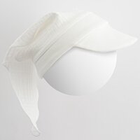 NEW BABY letní mušelínový šátek s kšiltem Elizabeth bílá vel. 74