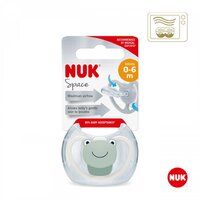 NUK 1 ks šidítko Space 0-6 m Duha bílá