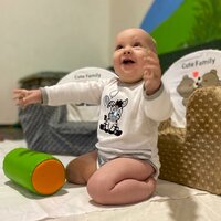 NEW BABY body s dlouhým rukávem ZEBRA EXCLUSIVE bílá vel. 86