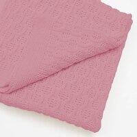 NEW BABY bambusová pletená deka se vzorem 100x80 cm růžová