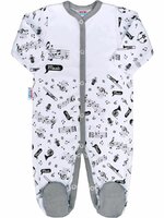 NEW BABY overal MUSIC bílá vel. 74