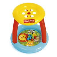 FISHER PRICE dětské nafukovací hrací centrum s otvory pro míčky červená