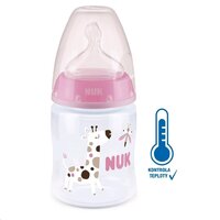 NUK kojenecká láhev First Choice Temperature Control 150 ml růžová