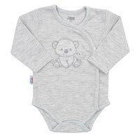 NEW BABY soupravička do porodnice SWEET BEAR šedá vel. 50