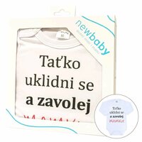NEW BABY body s dlouhým rukávem zavolej MAMKU! bílá vel. 74