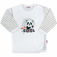 NEW BABY košilka PANDA bílá vel. 56