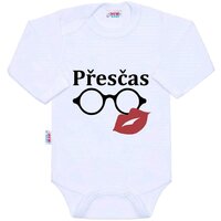 NEW BABY body s dlouhým rukávem PŘESČAS bílá vel. 86 NEW BABY body s dlouhým rukávem PŘESČAS bílá vel. 86