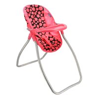 BABY MIX jídelní židlička a houpačka 2v1 pro panenky ISABELLA růžová