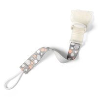 BABY ONO pásek na dudlík s klipem šedá