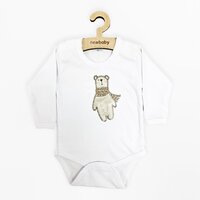 NEW BABY body s dlouhým rukávem POLAR BEAR bílá vel. 86