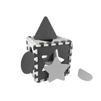 MILLY MALLY pěnové puzzle podložka ohrádka Jolly 3x3 Shapes šedá